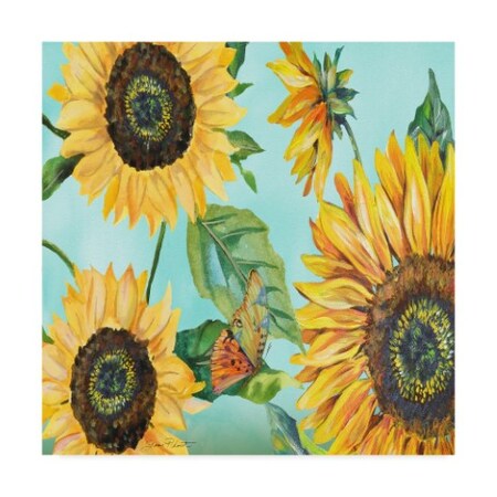 Jean Plout 'Sunflower Garden 1' Canvas Art,24x24